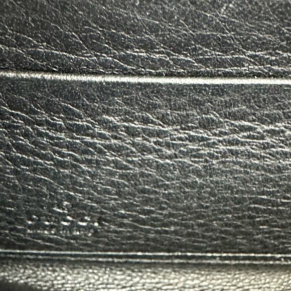 Gucci Black Leather Zip-Around Wallet with GG Logo and Gold Hardware - Picture 8 of 12